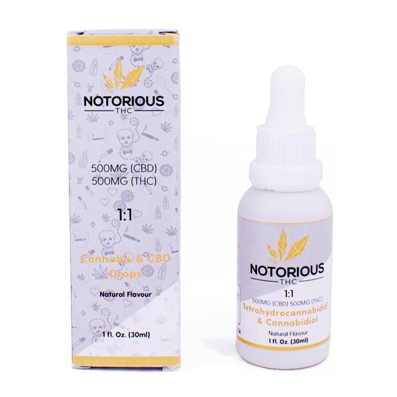 The Chronfather - Notorious_–_1_1_THC_CBD_Tincture_–_30ml_(1000MG)